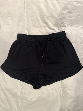 H&M Black Athletic Lounge Shorts with Drawstring